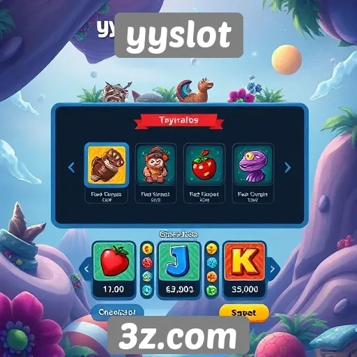 Interface do usuário no yyslot e experiência de navegação